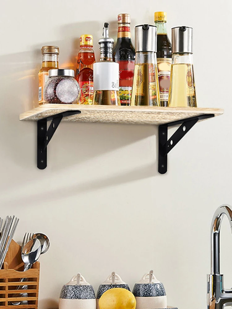 

2Pack Heavy Duty Shelf Brackets, Floating Shelves Tripod Triangle Shelf Brackets 90 Degree Angle Wall Mounted Shelf Supporter