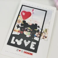mouse love metal cutting dies scrapbooking embossing folders for card making craft diy clear stamps and slimline die cut molds