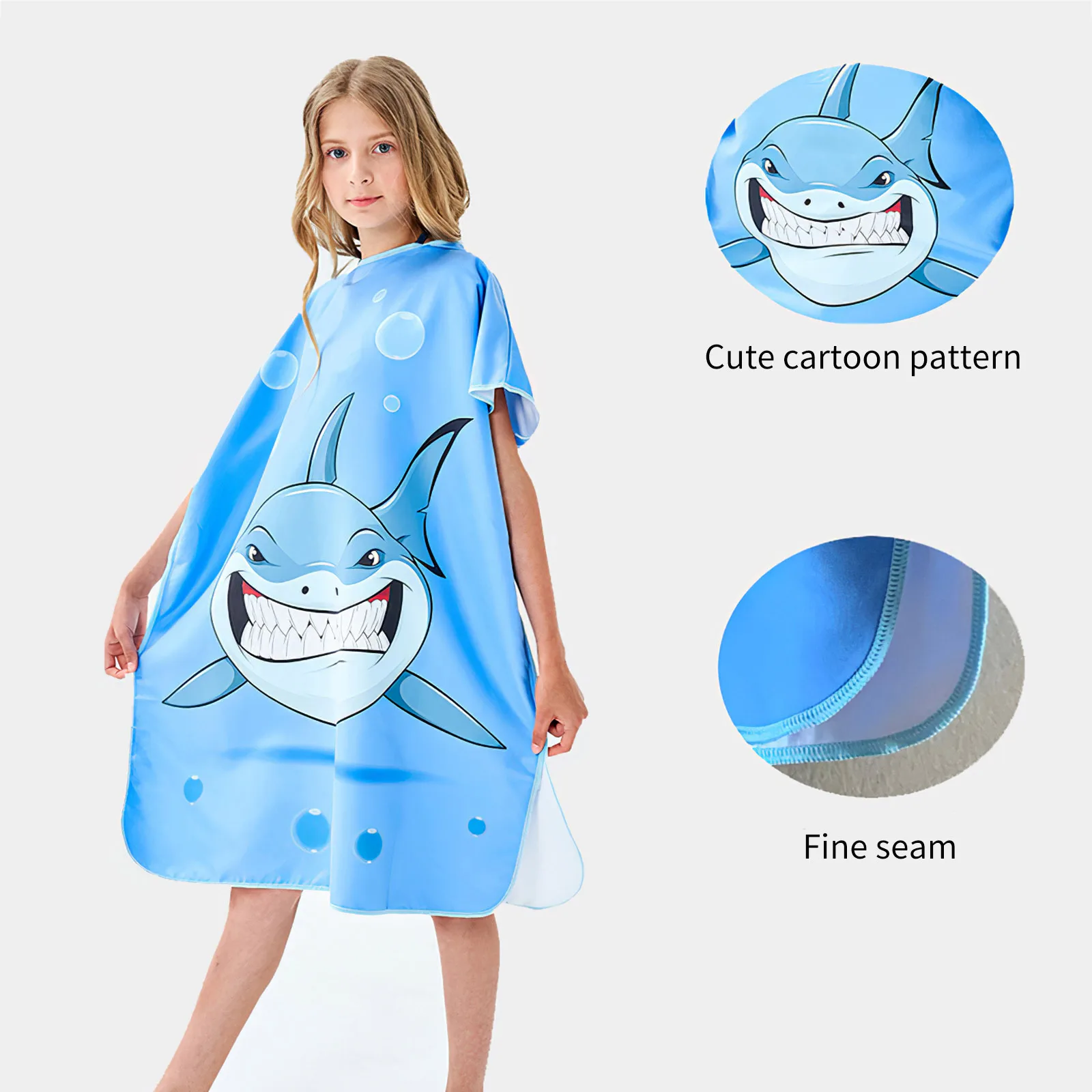 

Quick Drying Swimming Bathrobe Changing Cape Bath Towel Children Printed Hooded Bath Towel Cloaks Hooded Printed Beach Towels