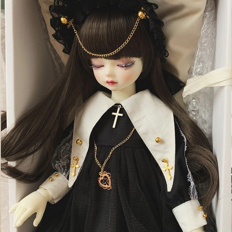 Кукла Одежда 1/6 1/4 кукла платье черное кружевное со шляпой для BJD SD Blyth аксессуары