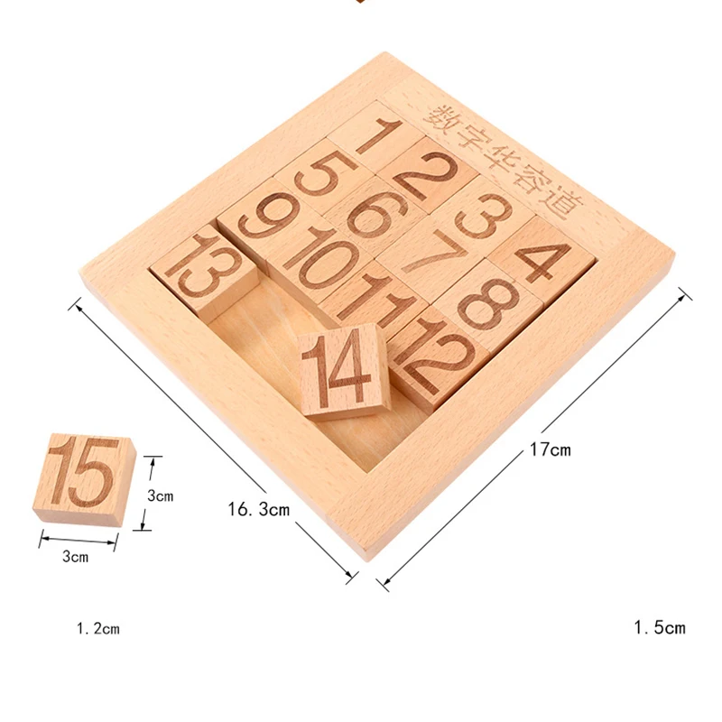 

Classic Digital Puzzle Wooden Puzzle Game Toy Chinese Traditional Three Kingdom Huarong Dao Way Klotski Sliding Puzzle Toy
