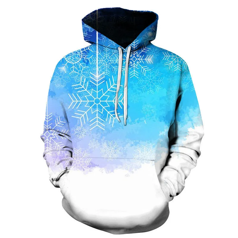 

Christmas Listing Women Fashion Hoodie Long Sleeve Patchwork Printing Hooded Collar Loose Pullover Casual Festival Winter Hoodie