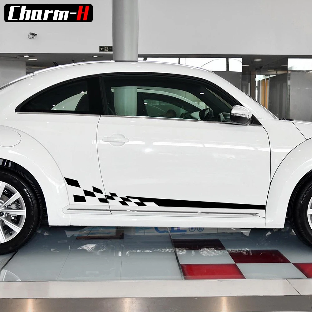 2 шт. виниловые наклейки на дверь и боковые полосы|Наклейки автомобиль| |