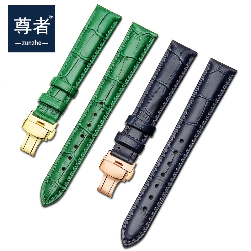 Ремешок для часов из воловьей кожи кожаный ремешок и кнопка с бабочкой. Подходит