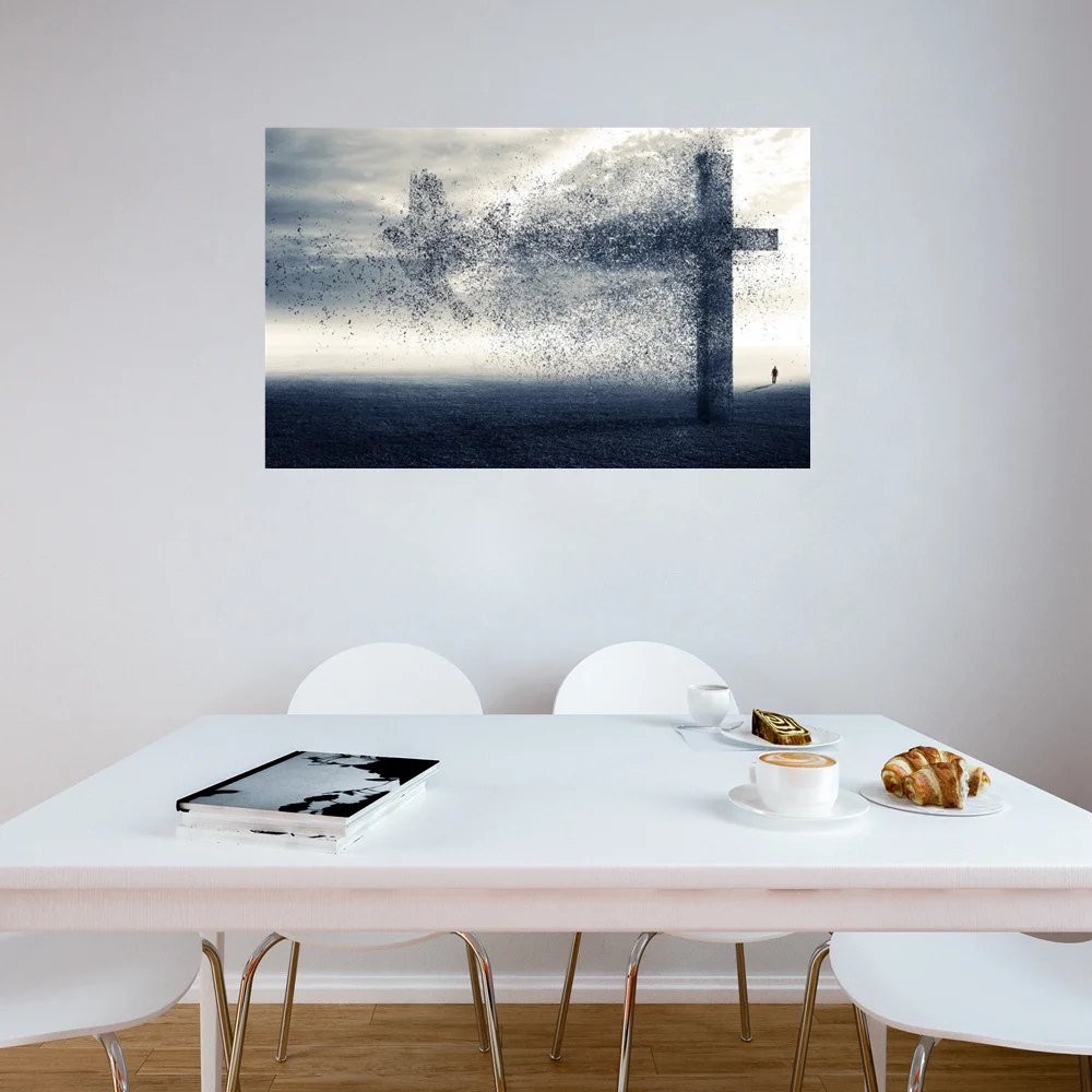 Настенная картина с изображением Креста абстрактная для спальни гостиной кухни