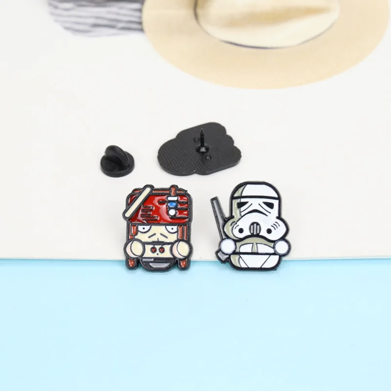 Мультфильм маленький монстр инопланетянин брошь капать масло студент пальто