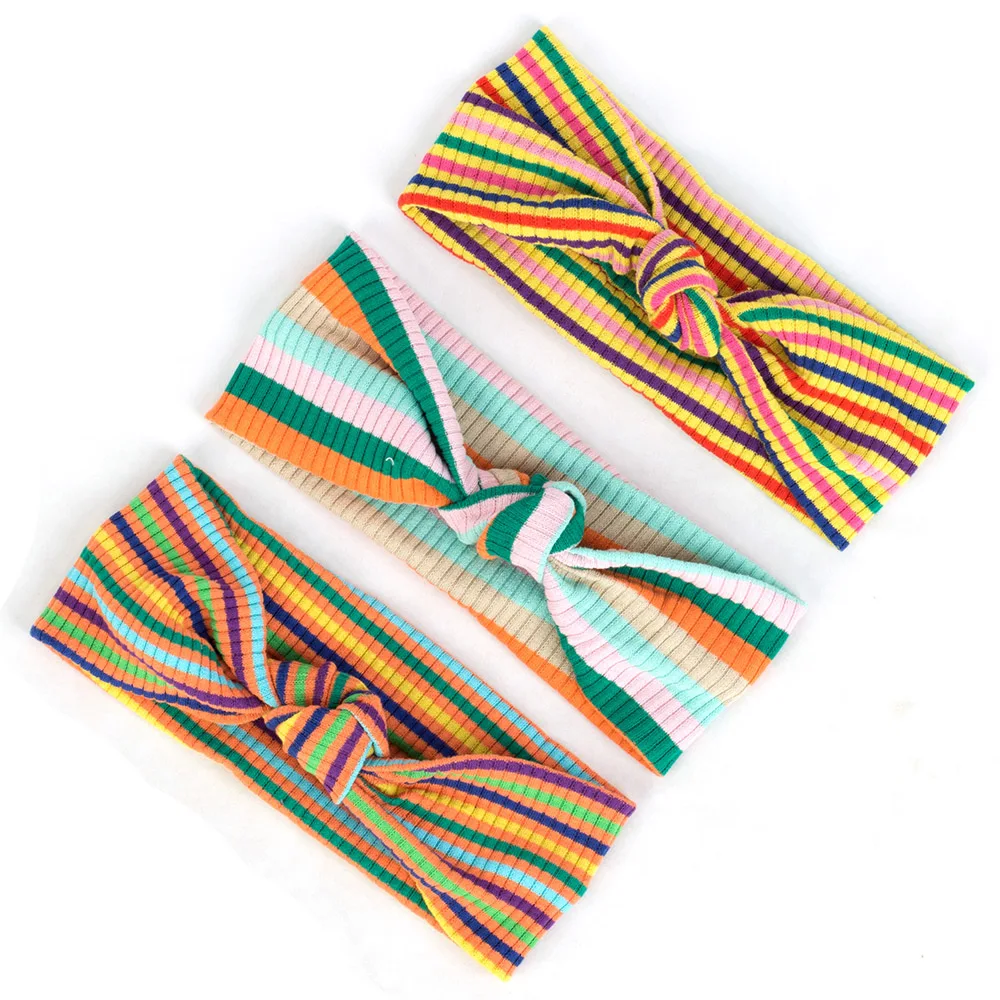 Модные красочные женские богемные крест ободок с бантом Твист головной убор