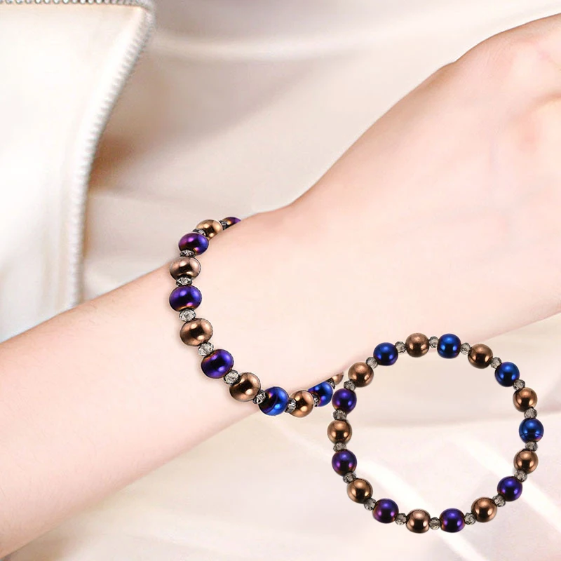 

Weight Loss Bracelet Therapy Bracelet Simple Multicolour Magnetic Beaded Bracelet Health Care Men Women Reduce weight