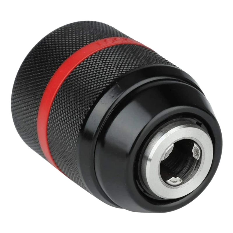 

7XEA Black+ Red Quick Change Adapter Keyless Drill Chuck Heavy Duty Gift for machinist Keyless Drill Chuck Black+ Red