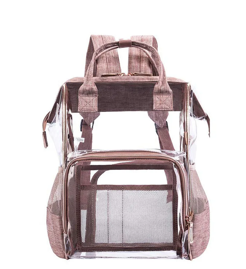 Модная сумка для подгузников мам прозрачный рюкзак водонепроницаемая из ПВХ