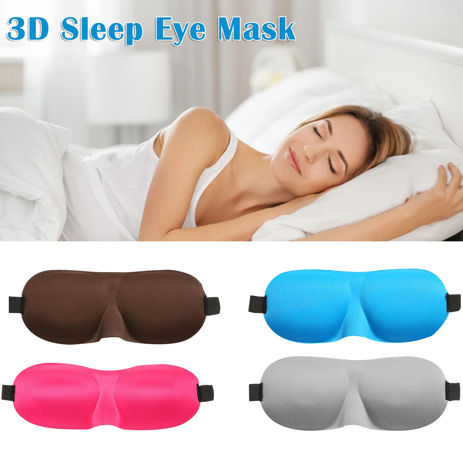 

Eye-Cover for Women & Men 3D Blackout Stereo Eye-Cover Blocks Out Light 100% Eye Shade Cover for Travel/Naps/Yoga/Plane CJ