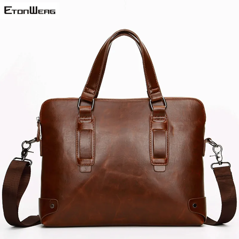 Мужской деловой офисный портфель брендовая сумка из искусственной кожи для