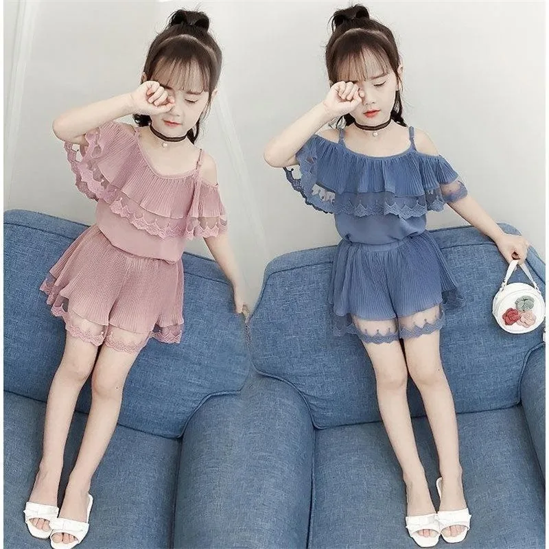 

Girls Clothing Sets summer Toddler Girls Clothes short pant Outfit Kids Tracksuit For Girl Suit Children Clothing 4 5 6 7 Year