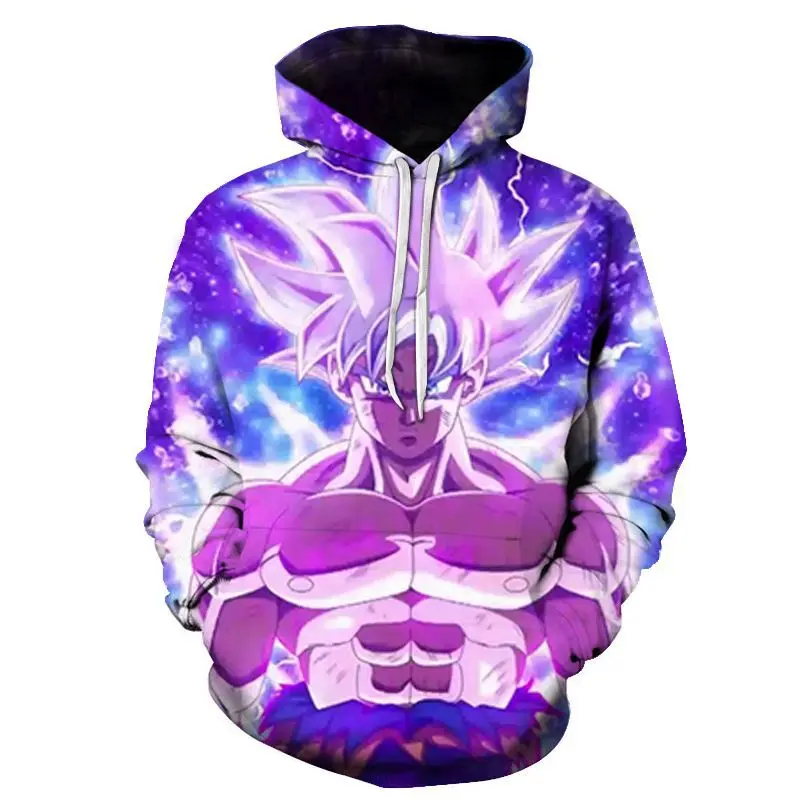 Толстовка унисекс с длинным рукавом японское аниме 3D худи принтом Dragon Ball Сон Гоку