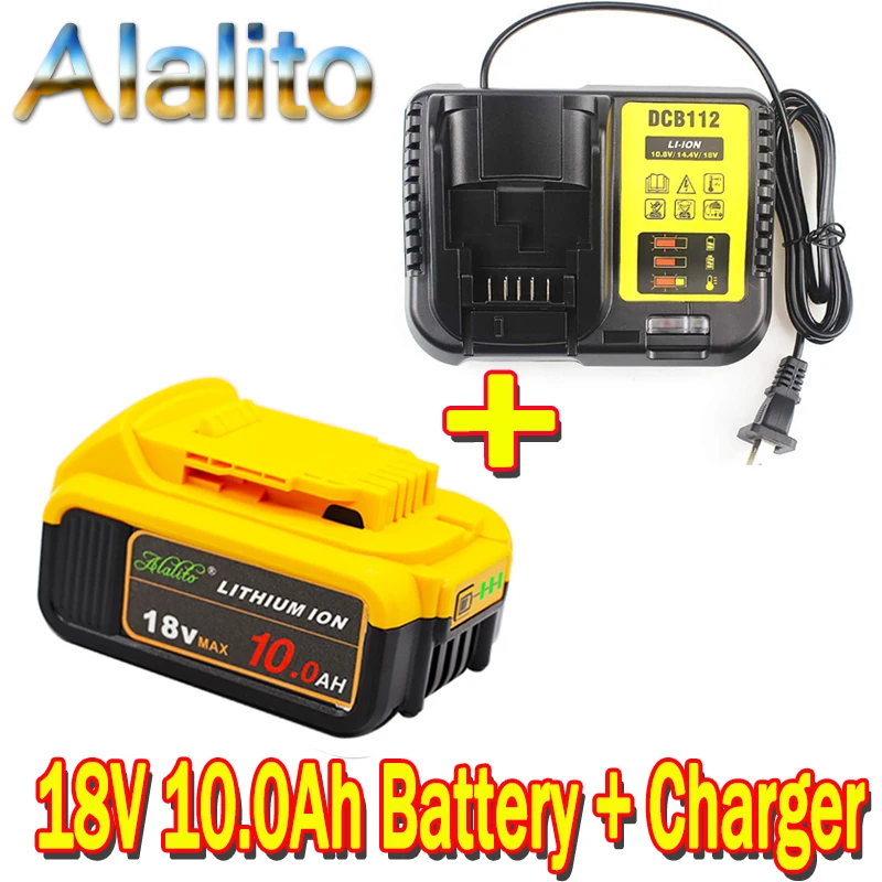 Замена аккумулятора для электроинструмента DeWalt DCB184 DCB181 DCB182 DCB200 18 в + зарядное
