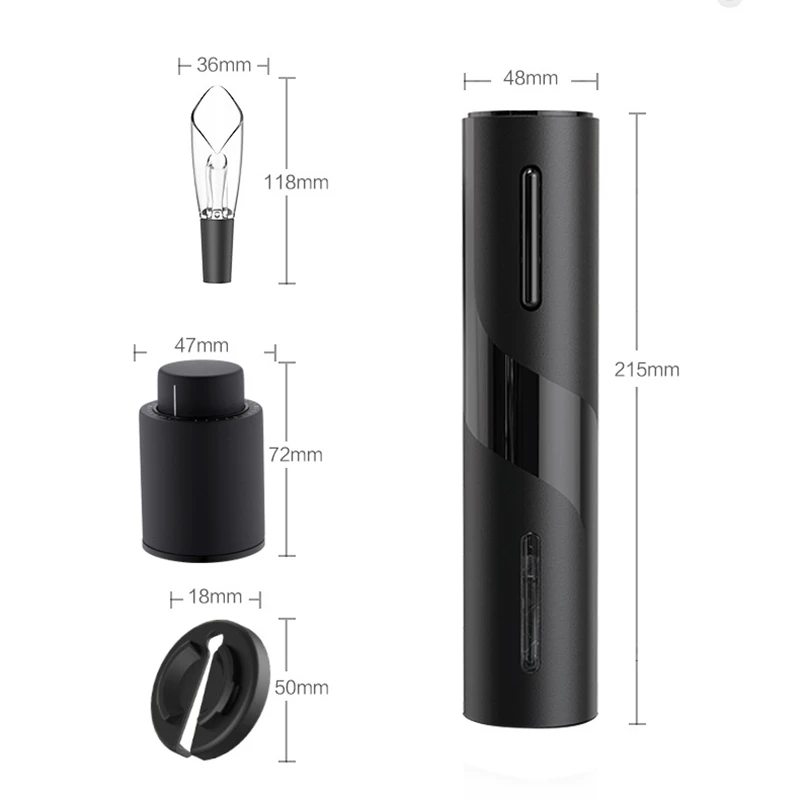 Sacacorchos el&eacute;ctrico para abrir botellas de vino tinto, Kit de decantador r&aacute;pido autom&aacute;tico, cortador de papel de aluminio, herramienta de cocina, 24 piezas-4