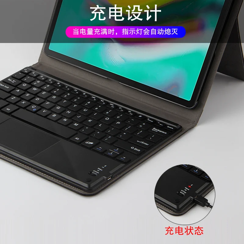 Смарт Bluetooth клавиатура чехол для Samsung Galaxy Tab A 10,1 SM-T510 T515 планшет PU кожаный защитный чехол для клавиатуры+ пленка