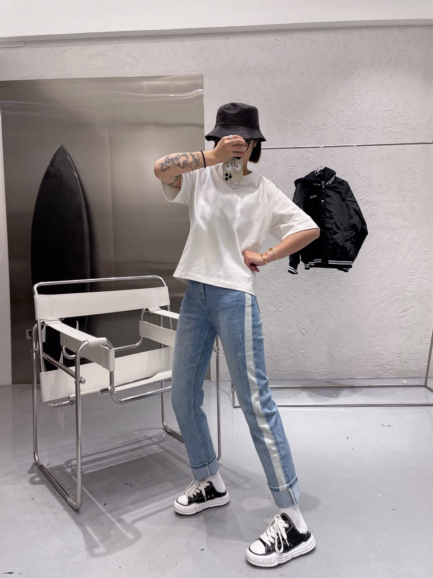 2021 Роскошные джинсы-карандаш в уличном стиле минималистичного дизайна