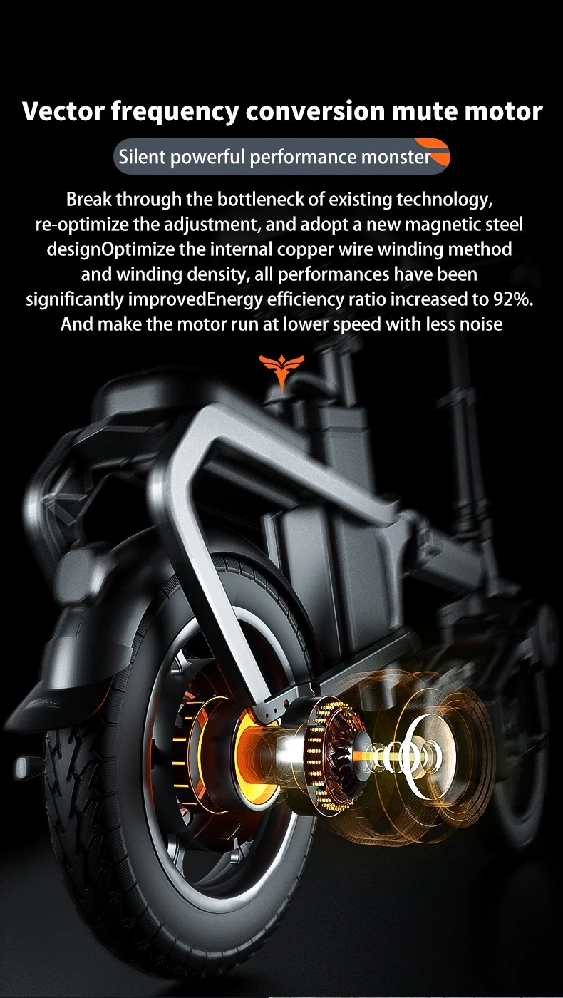 Мини электровелосипед без цепи 14 дюймов 48 в 15 А 30 км/ч 350 Вт|bike folding electric|folding electric