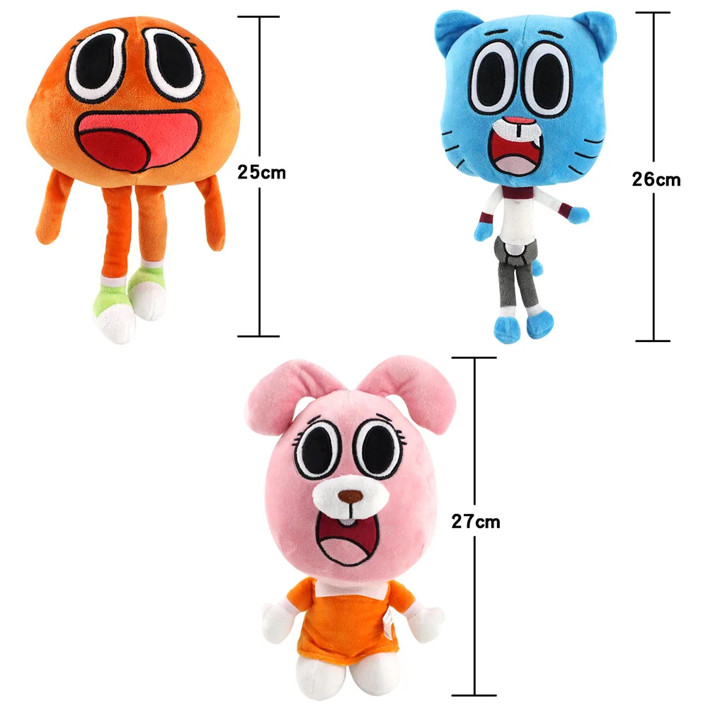 

25-27cm Gumball Darwin Anais Plush Doll Toy Cute Cat Bunny Stuffed Toy Birthday Gifts For Kid Children