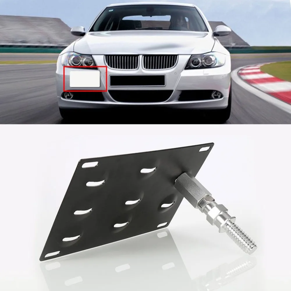 Передний бампер буксировочный крюк номерной знак Монтажный кронштейн держатель