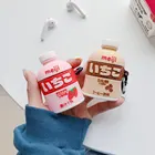 3D наушники чехол s для AirPods чехол милые бутылки клубника молока для переноски 123 защитную крышку для Earpods чехол для наушников Чехол