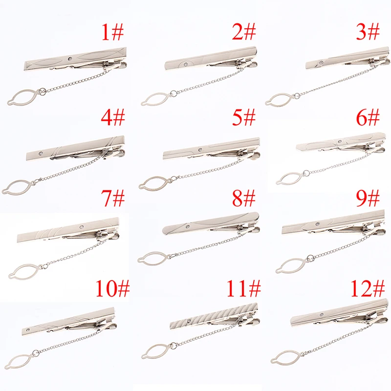 

1PCS Practical Bowtie Clasp Tie Pin Tie Clip Fashion Style Necktie Men Metal Simple Bar Clasp For Mens Gift Accessories