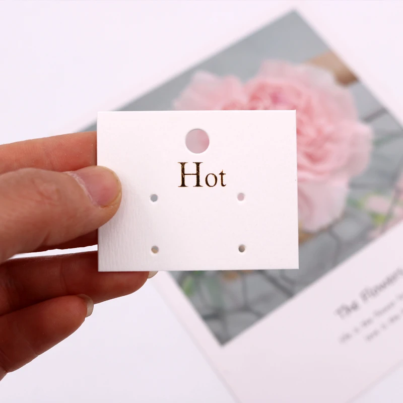 Новые ювелирные украшения серьги-клипсы Упаковочная карта 5*4 см золотые