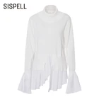 Женский пуловер с рюшами SISPELL, свитер с воротником-стойкой и длинными рукавами, осенняя мода 2020