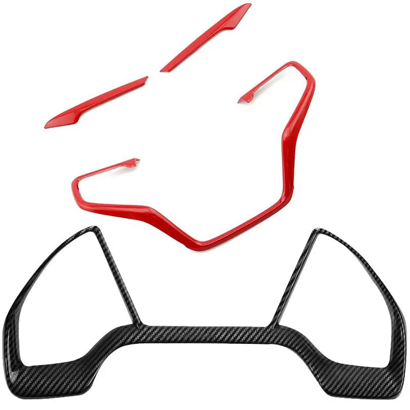 Красная Обложка для рулевого колеса автомобиля 3 шт. отделка наклейки с набором