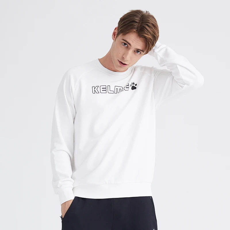 KELME мужская толстовка с круглым вырезом 100% хлопок повседневные толстовки мужской