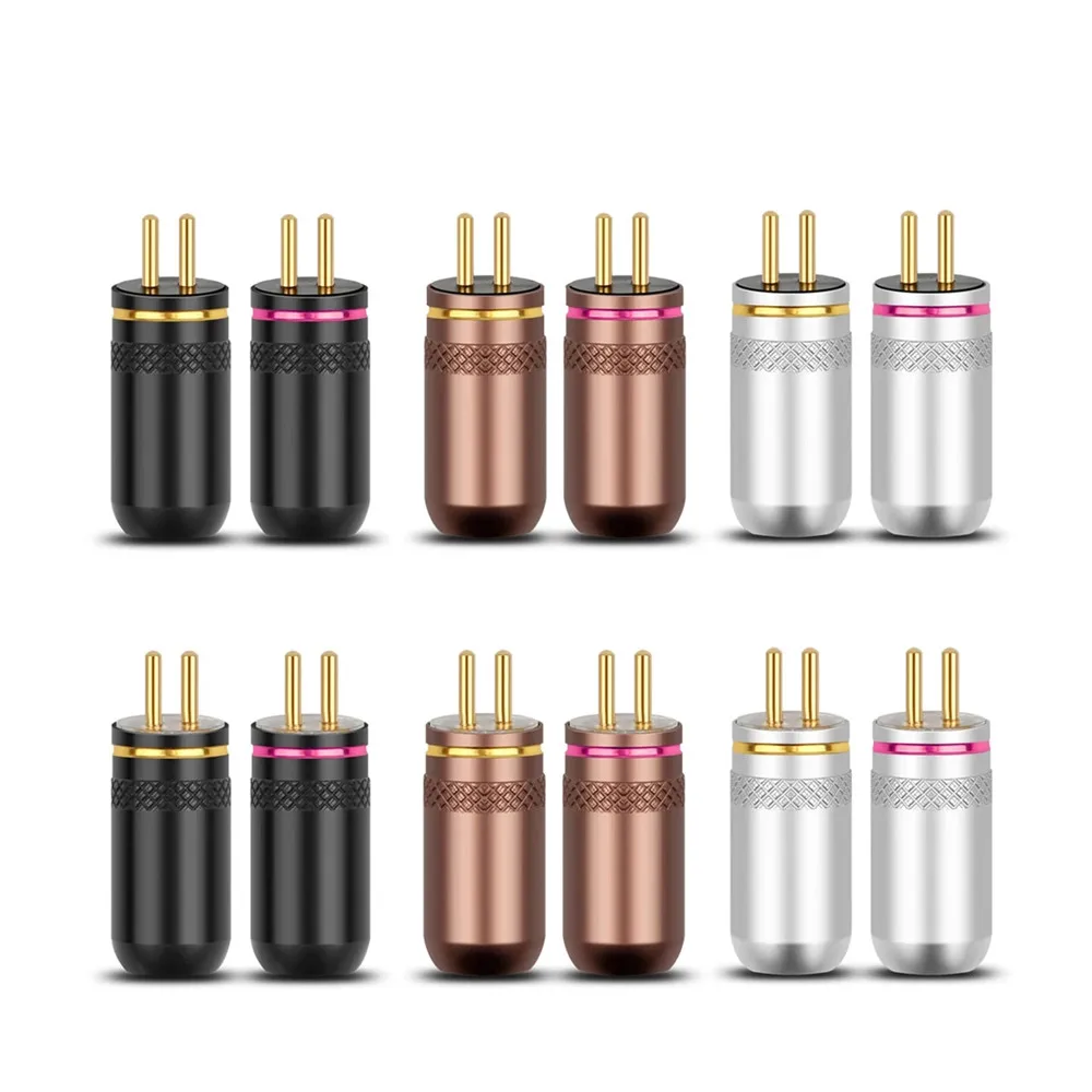 

DIY Earphone 0.78mm Audio Jack For JH11 JH16Pro W4R Hifi Headset Metal Adapter Gold Plated Headphone Wire Connector