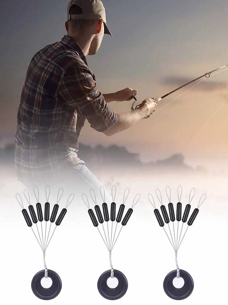 

20Pcs Fishing Lures Rubber Space Beans for Sea Carp Fly Fishing Accessories Spinner Bait Fish Sport Tool