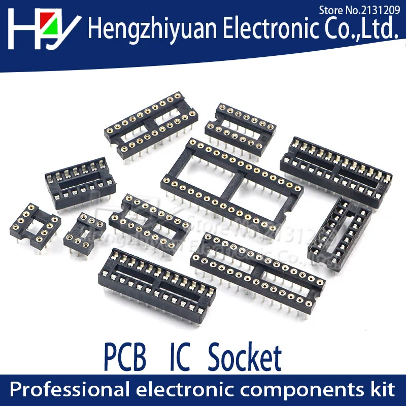 IC розетки DIP8 DIP14 DIP16 DIP18 DIP20 DIP28 DIP40 булавки круглое отверстие 2,54 PCB разъем DIP разъем на возраст 6, 8, 14, 16, 18, 20, 28 32 40 pin-код