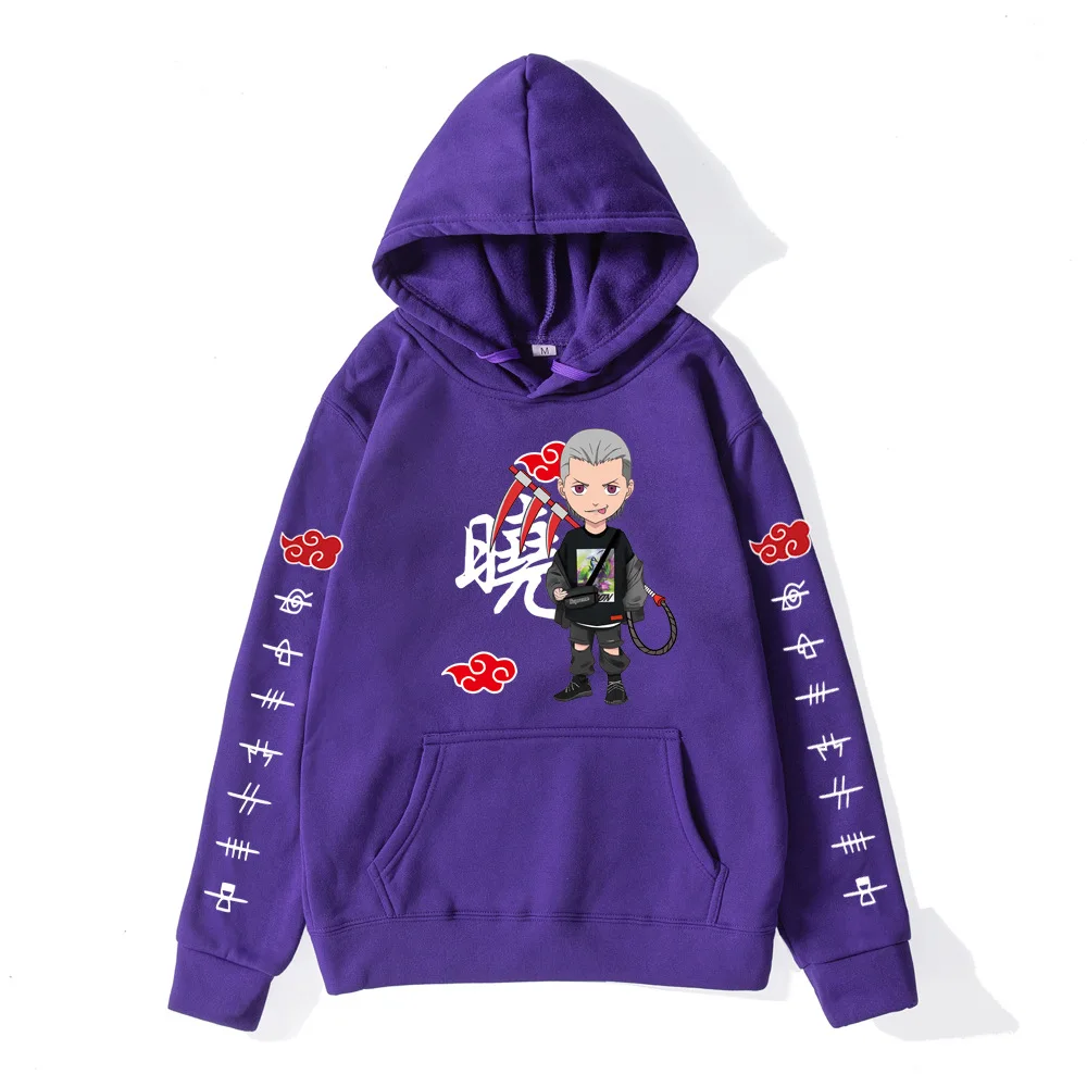 2021 Hot Unisex Japanese Anime Clothes Akatsuki Hoodies Men Printing Harajuku Sweatshirts Kawaii Graphic Pullover Casual Tops | Мужская