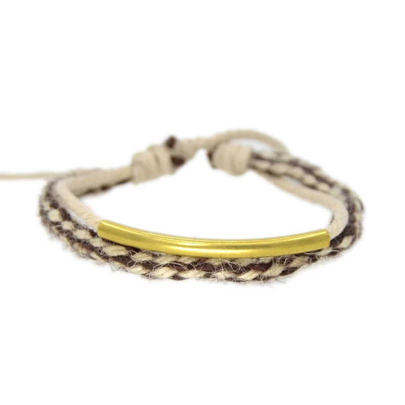 ABL153(1) Летний Пляжный этнический плетеный браслет из металлического шнура в стиле