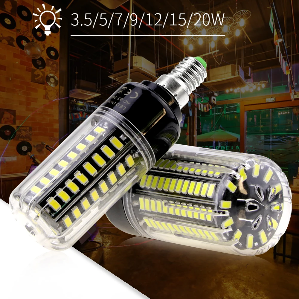 

110V E27 Corn Lamp LED Spotlight E14 Candle Bulb B22 Chandelier 5736 Led Lampada Home 3.5W 5W 7W 9W 12W 15W 20W 220V Lighting