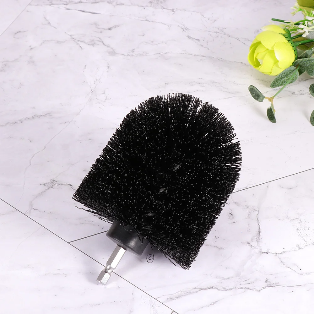 

1 Set of 4pcs Electric Drill Brush Kit Round Scrubber Cleaning Brushes for Carpet Glass Car Tires (Red)