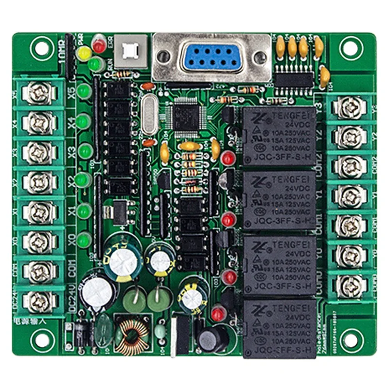 Программируемый логический контроллер Plc FX2N 10MR STM32 MCU 6 входов 4 выхода AD 0 10V мотор