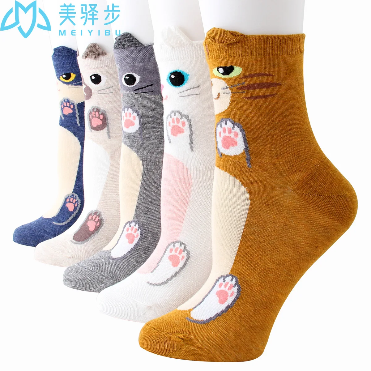 5 Pair Popular Socks Cartoon Female Socks Fashion Hot Sales