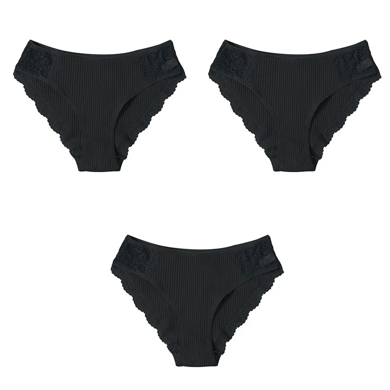 set 14 Cotton 3 шт, хлопковое нижнее белье, женские трусики, набор, удобные трусы, цветочные кружевные трусы для женщин, сексуальные трусики с низкой посадкой, нижнее белье - Цвет: set 14