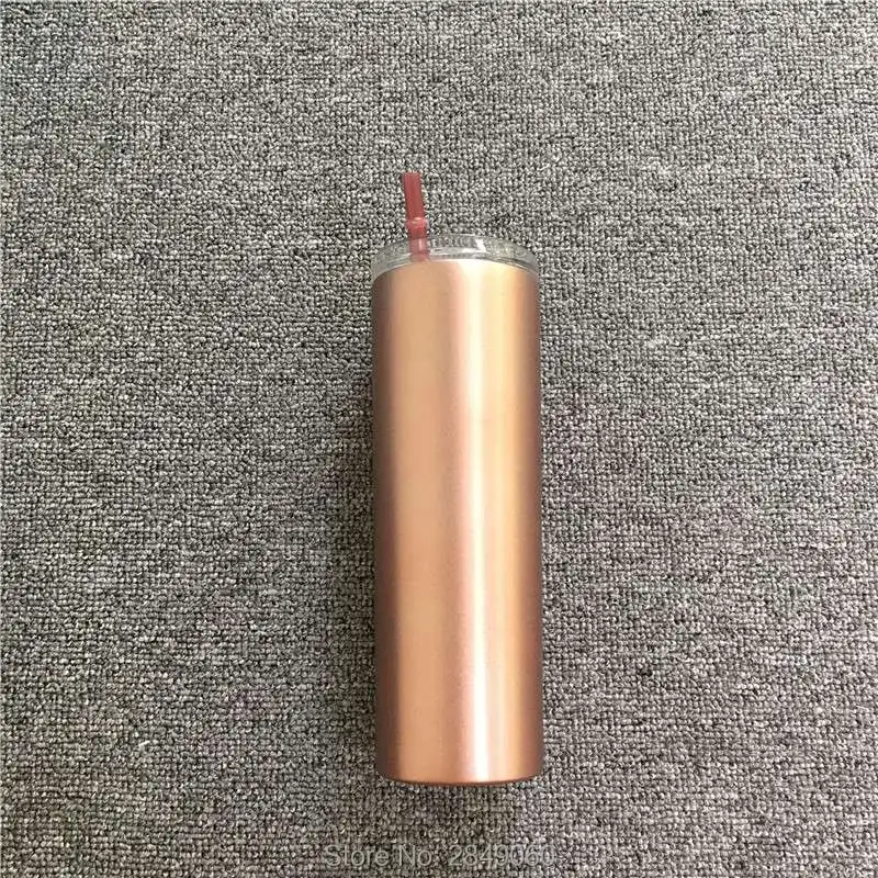 20oz I 20 унций Тощий стакан пивная чашка с крышкой соломенная тощая винная чашка с двойными стенками с вакуумной изоляцией кружка из нержавеющей стали тонкий термос бутылка - Цвет: 20oz I