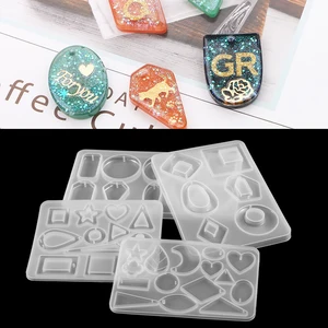 Формы для изготовления ювелирных изделий, силиконовые, УФ-отверждаемая эпоксидная смола, 12 шт.