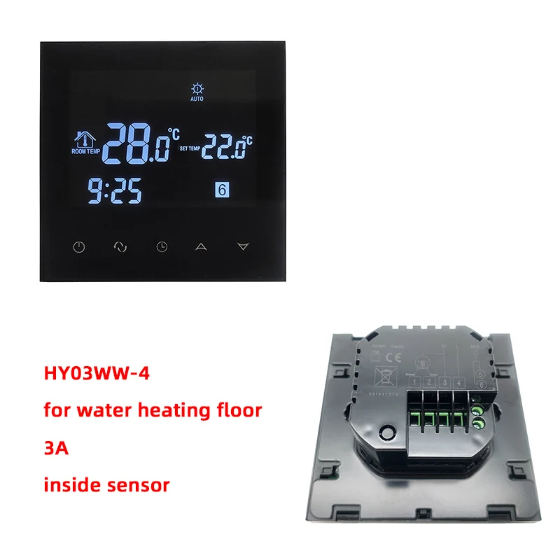 Water no Wifi AC220-240V Wi-Fi ЖК-дисплей с сенсорным экраном термостат Еженедельный программируемый Электрический/Водный/бойлер температуры - Цвет: Water no Wifi