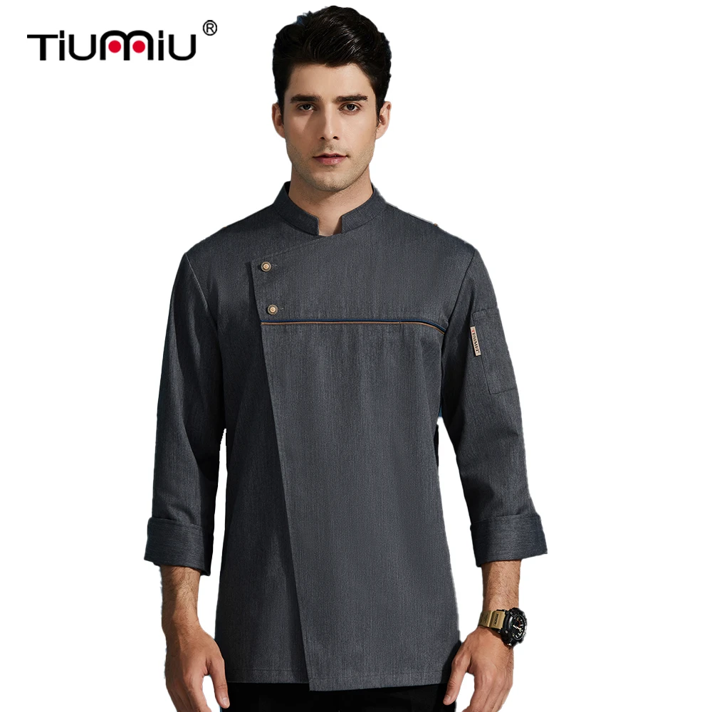 Высококачественная Униформа шеф повара с длинным рукавом рабочая куртка для