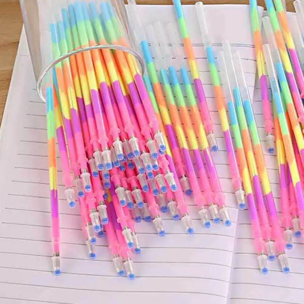20Pcs 0.5mm Gel Pen Refills Multicolor Rainbow Highlighters Drawing Painting Marker Office School Supplies Pens | Канцтовары для