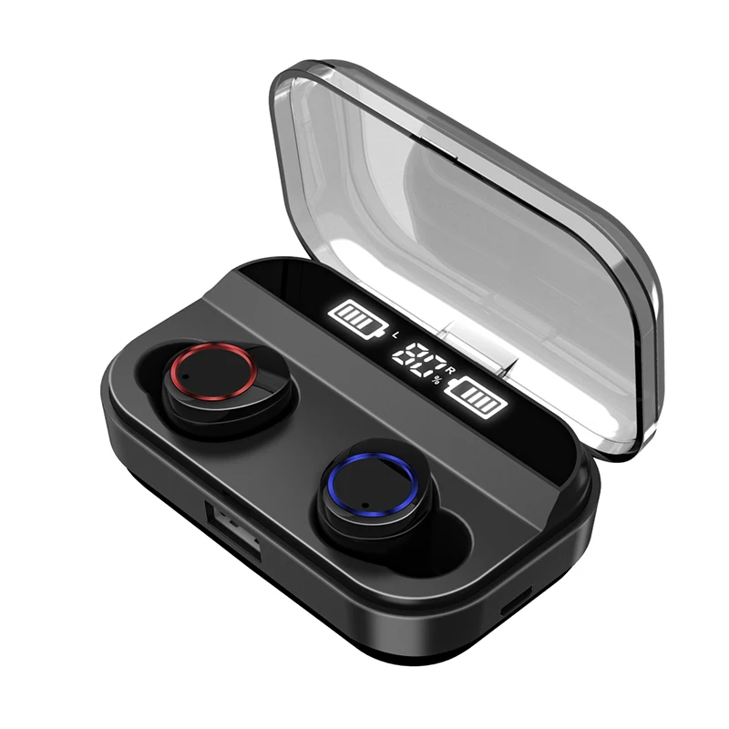 Black TWS Earphone VTIN TWS беспроводной наушники Bluetooth 5,0 наушники с 4000 мАч зарядный чехол IPX7 водонепроницаемые наушники для Xiaomi iOS смартфон - Цвет: Black TWS Earphone