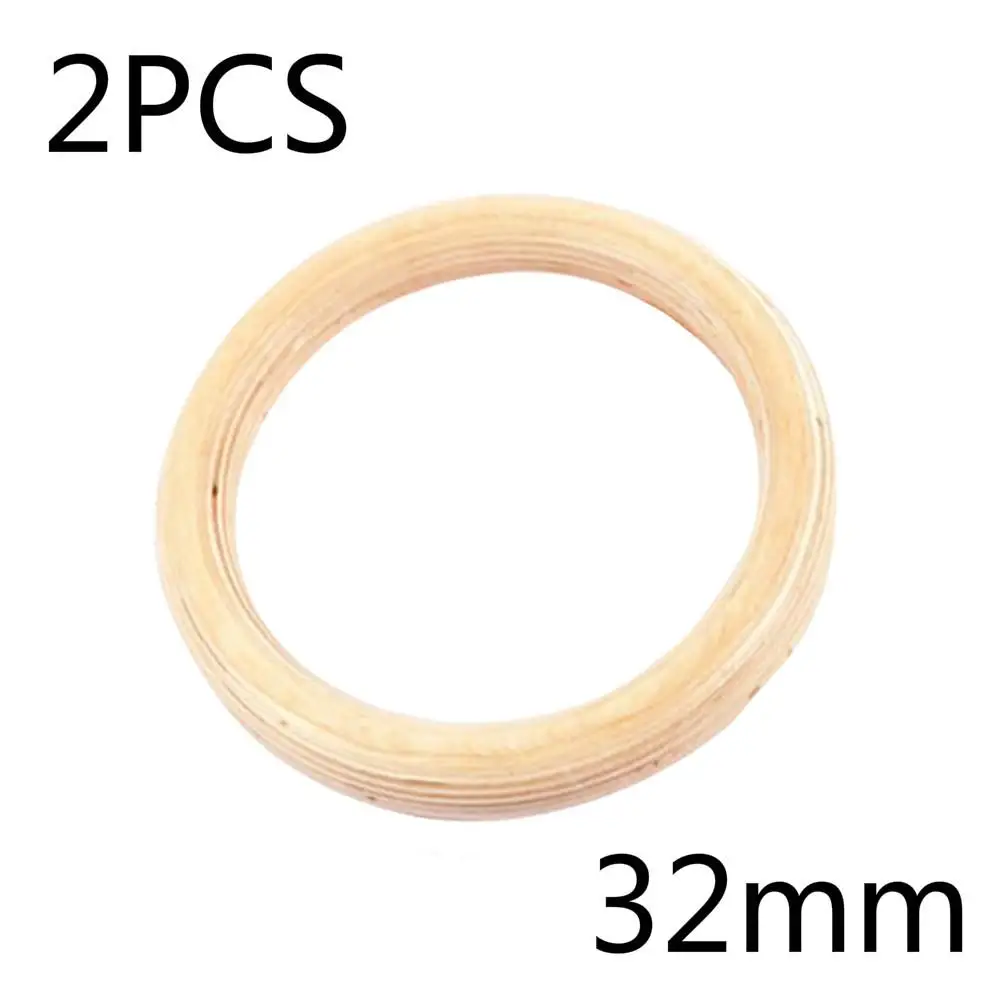 32mm 2PCS 1 шт., березовые фитнес-гимнастические кольца для занятий спортом в помещении, тренировочное кольцо 28 мм, 32 мм, спортивные кольца для подтягивания, подъемная веревка в комплект не входит - Цвет: 32mm 2PCS