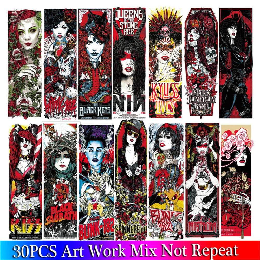 

30pcs Art Goth Sticker For Notebooks Laptop Adesivos Craft Supplies Sexy Scrapbooking Vintage Stickers Aesthetic Kscraft