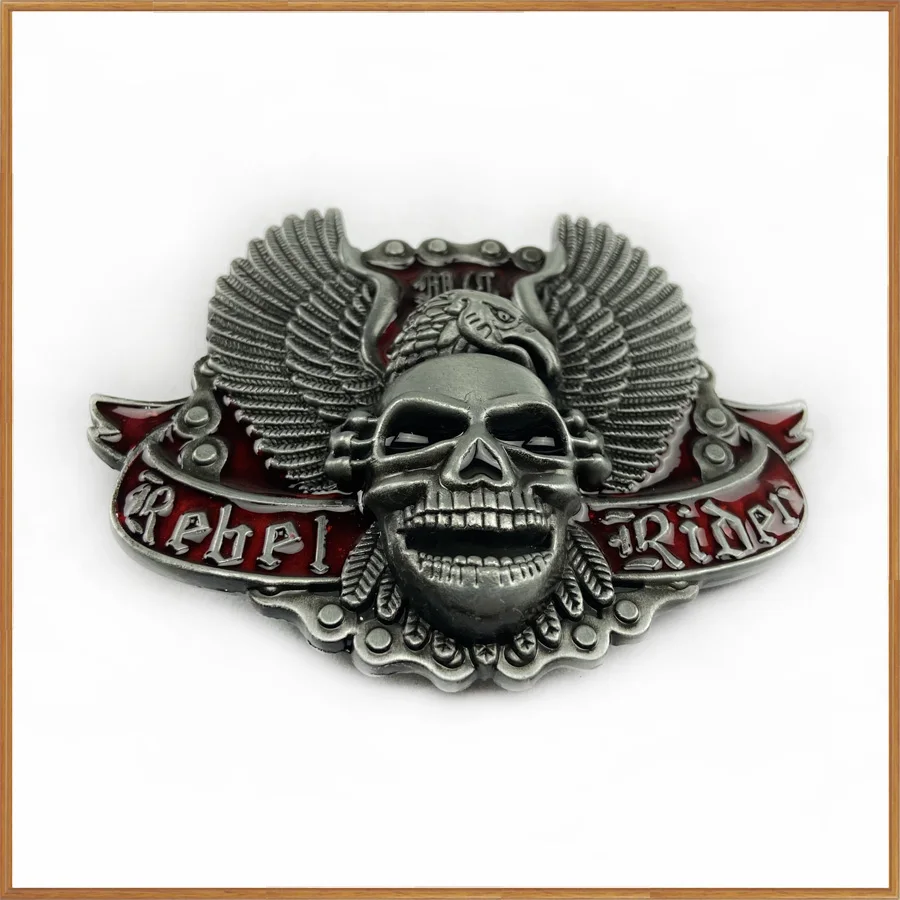 BuckleClub wholesale Skull eagle biker chain belt buckle jeans gift cowboy FP-02825 for men 4cm width loop | Дом и сад